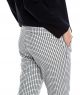 spodnie PANAMA check black-white 