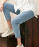 spodnie JEANS light blue wash relaxed