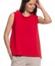  bawełniana bluzka z kontrafałdą EVI czerwony