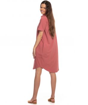 bawełniana sukienka polo AMICA dusty cedar