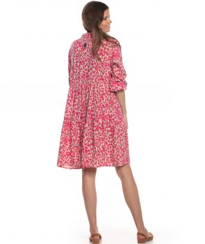 sukienka z tkaniny  wiskozowej ROSE multicolor