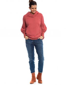 bluza kangurka z kapturem MIVA dusty cedar