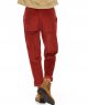 luźne sztruksowe spodnie GRAF ceglasty czerwony