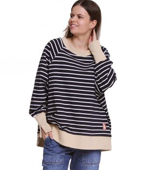 reglanowa bluza oversize JAZZ granat