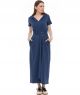 sukienka maxi z kapturem CAMA blue jeans