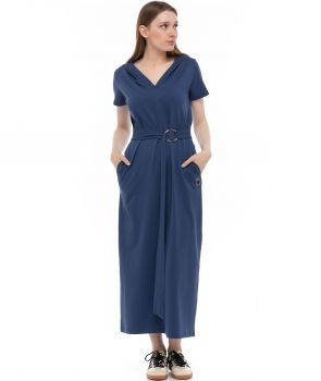 sukienka maxi z kapturem CAMA blue jeans