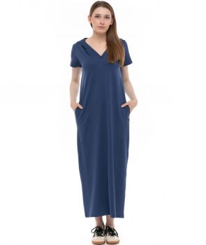 sukienka maxi z kapturem CAMA blue jeans