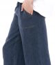 spodnie z tkaniny lnianej imitującej jeans GRAND granatowy