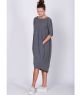 sukienka JASMINE DRESS BLACK, GREY