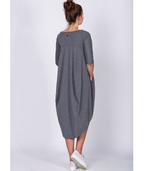 sukienka JASMINE DRESS BLACK, GREY