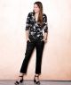  bluzka GIANNA flowers black BLOUSE