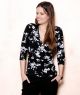  bluzka GIANNA flowers black BLOUSE