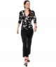  bluzka GIANNA flowers black BLOUSE