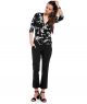  bluzka GIANNA flowers black BLOUSE